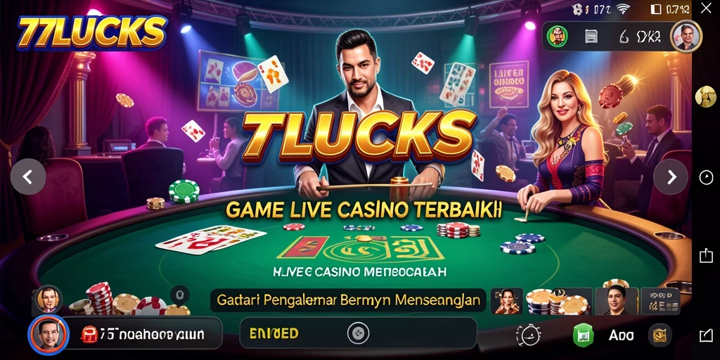 Tampilan gameplay Live Casino yang menarik di 77LUCKS.
