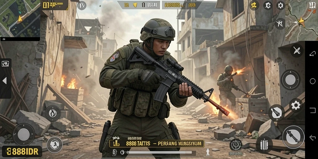 Tampilan gameplay 888IDR yang intens dan mendebarkan.