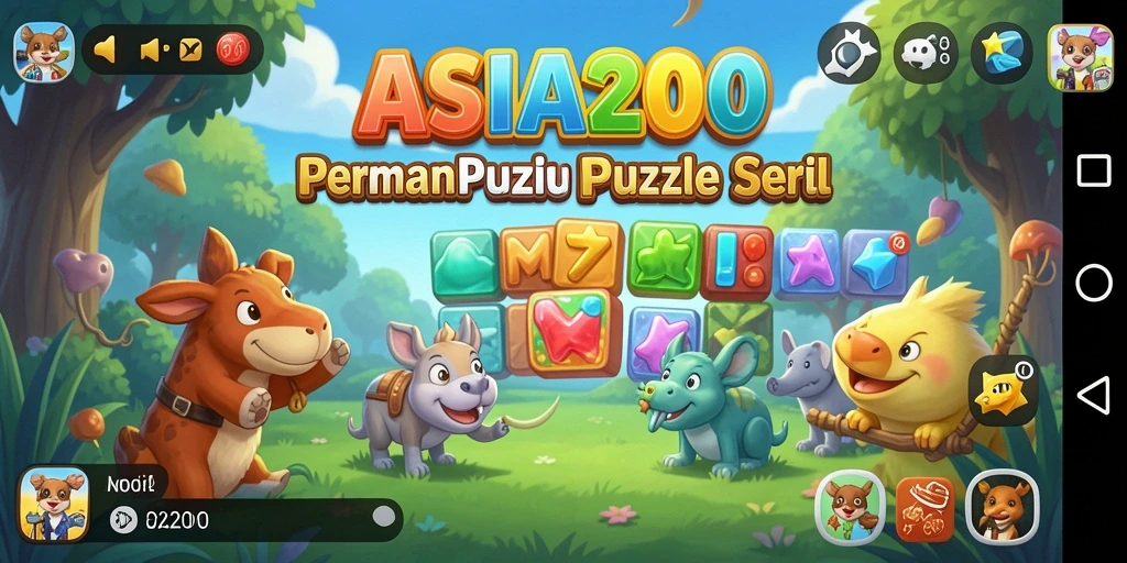 Gameplay seru dalam ASIA200 yang menantang otak.