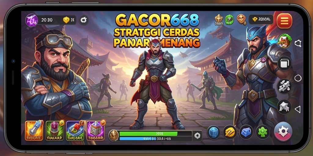 Tampilan gameplay strategis yang menegangkan dalam GACOR668.