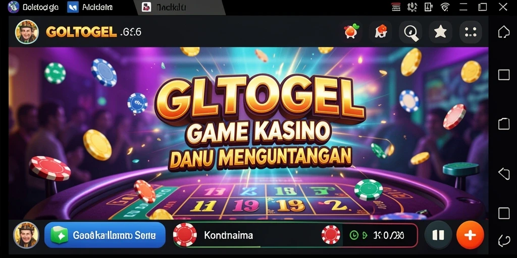 Screenshot gameplay GOLTOGEL menampilkan suasana kasino yang menarik.