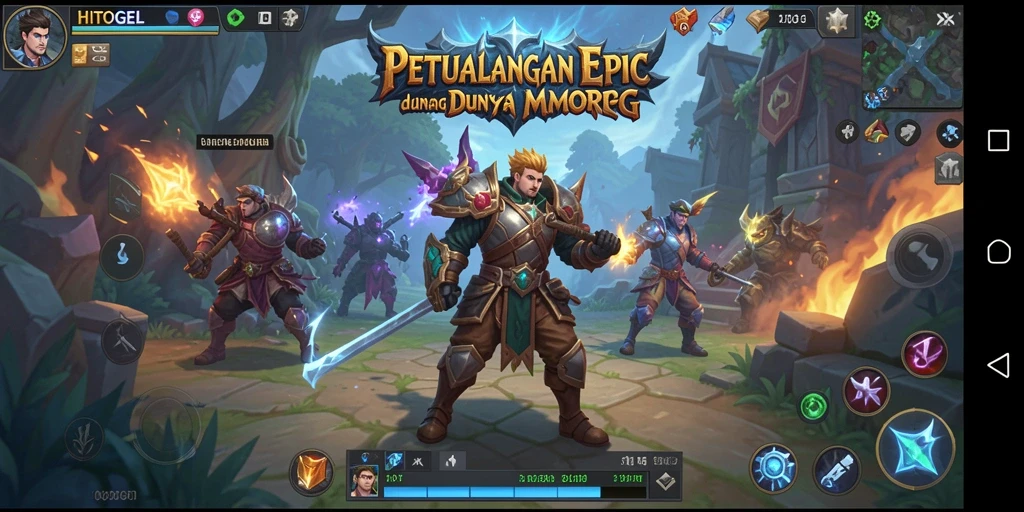 Gameplay mengasyikkan di dalam dunia MMORPG yang luas.