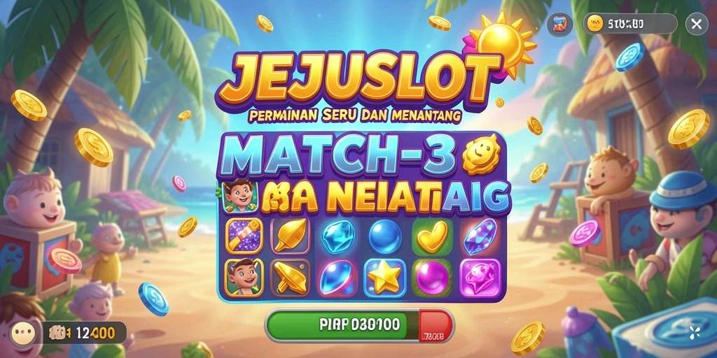 Screenshot gameplay JEJUSLOT dengan elemen Match-3 yang menarik.