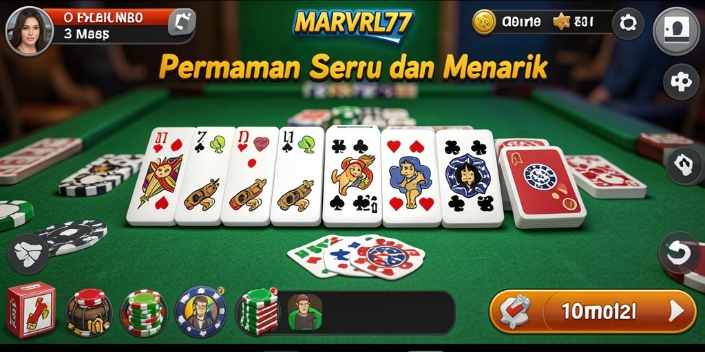 Tampilan gameplay seru dari permainan Domino MARVRL77.