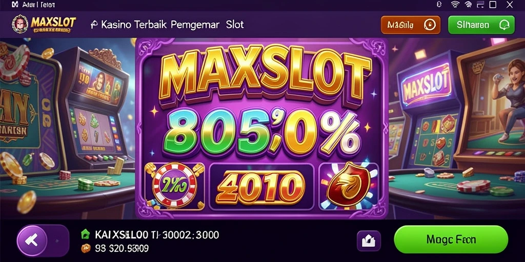 Screenshot gameplay <strong>MAXSLOT</strong> menampilkan slot dengan grafis menakjubkan dan tema menarik.