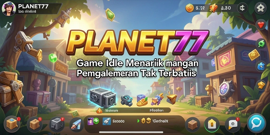 Tampilan menarik dari gameplay <strong>PLANET77</strong> yang fokus pada eksplorasi planet.