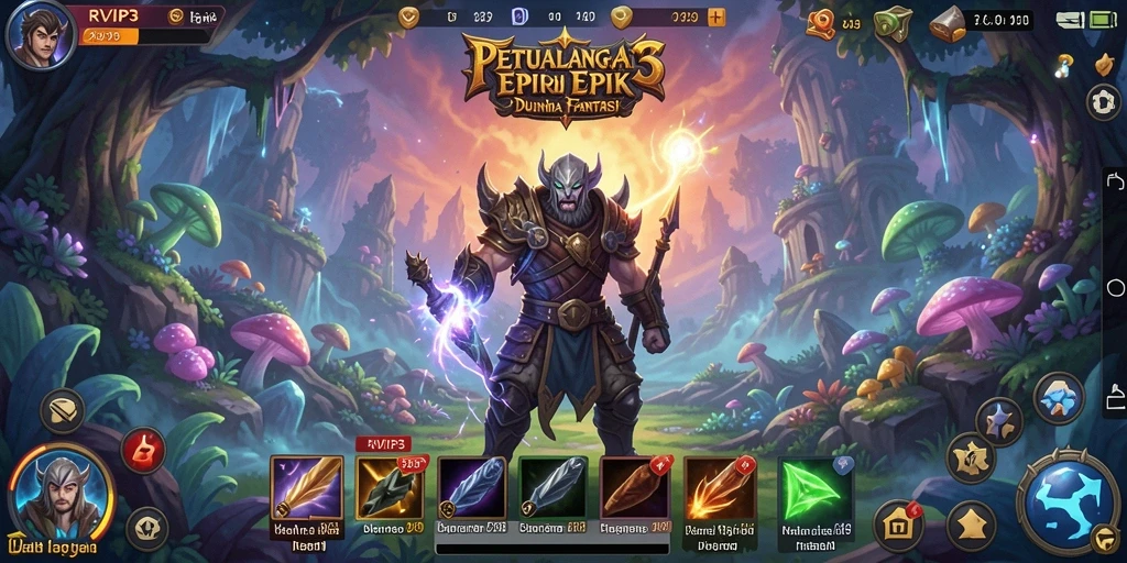 Screenshot gameplay RVIP3 menunjukkan pertarungan seru dan karakter yang mendalam.