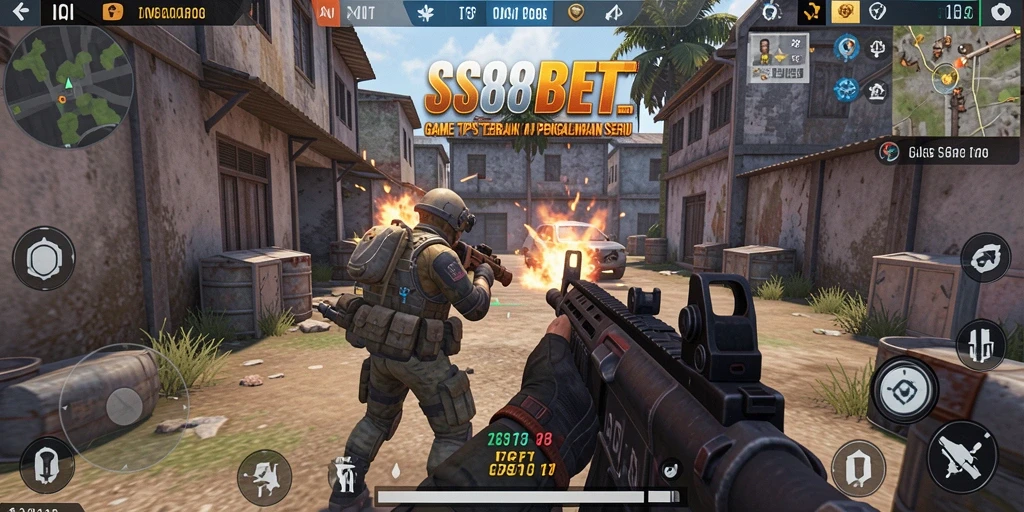 Tampilan gameplay SS88BET yang intens dan mendebarkan saat pertempuran.