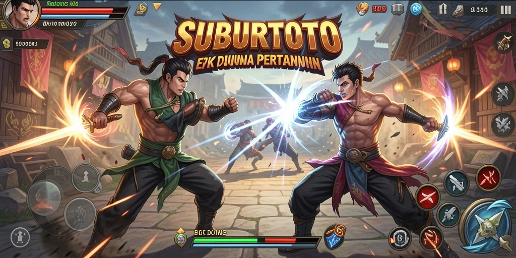 Tampakan seru dari gameplay SUBURTOTO di arena pertarungan.